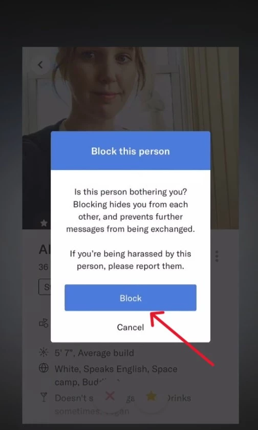 block a user on OkCupid