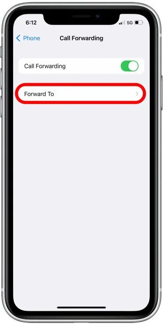 Call forwarding on iOS