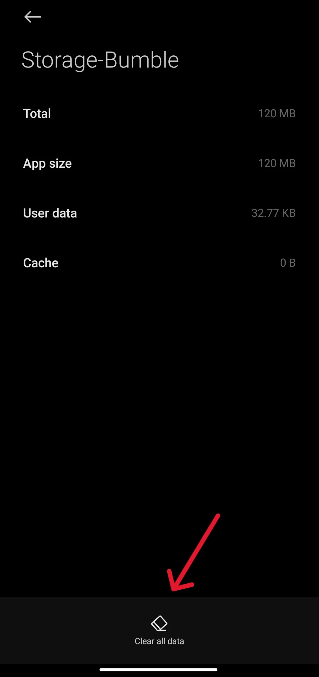 How to clear cache and temp data for Bumble on Android