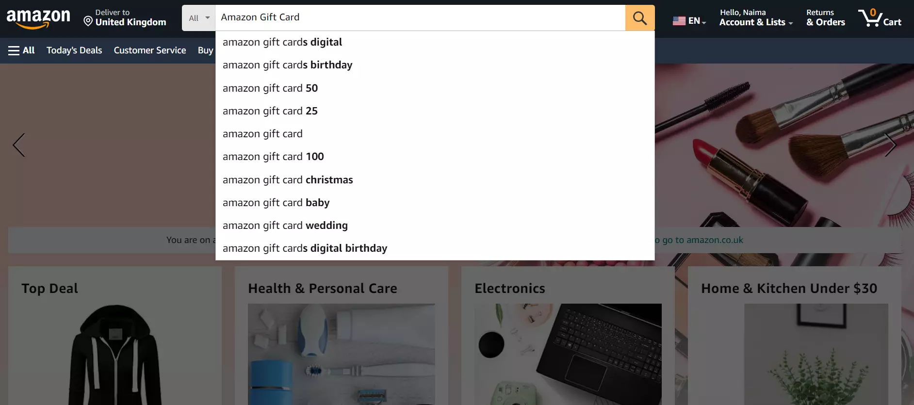 Gift Card Search