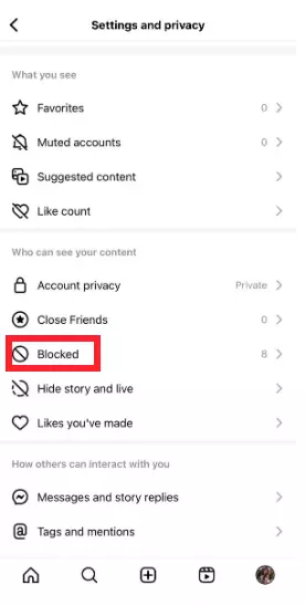 Instagram Block List