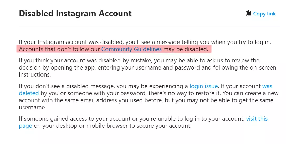 Instagram's Community Guidelines