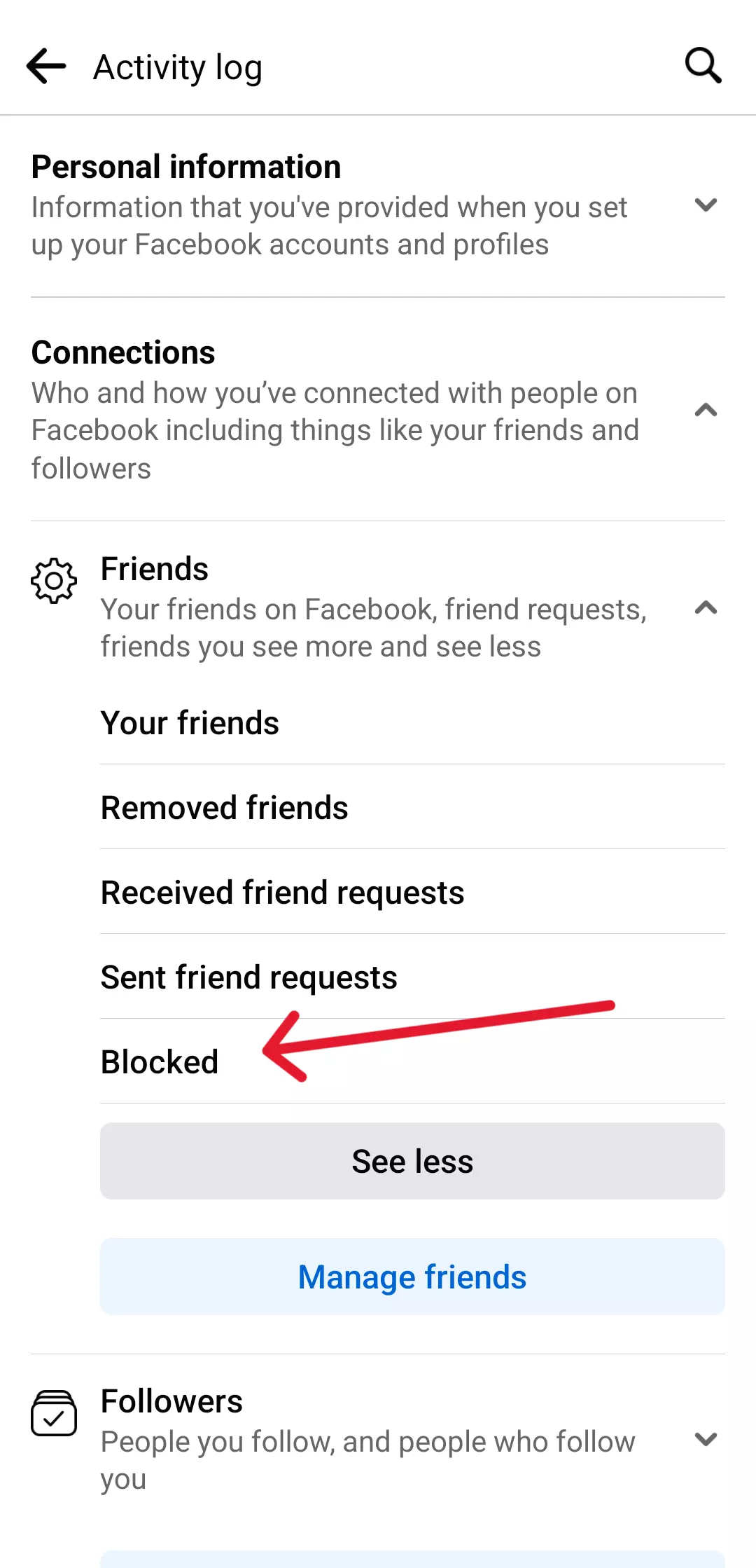Check your blocked list on Facebook