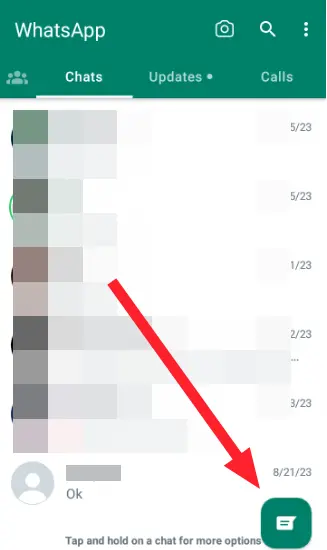 New Chat Icon in Android