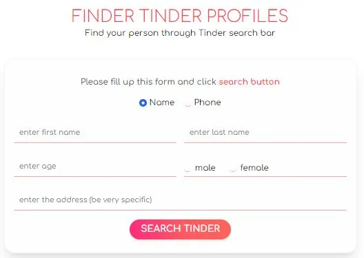 Tinder profiles