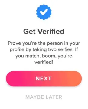 Tinder verification