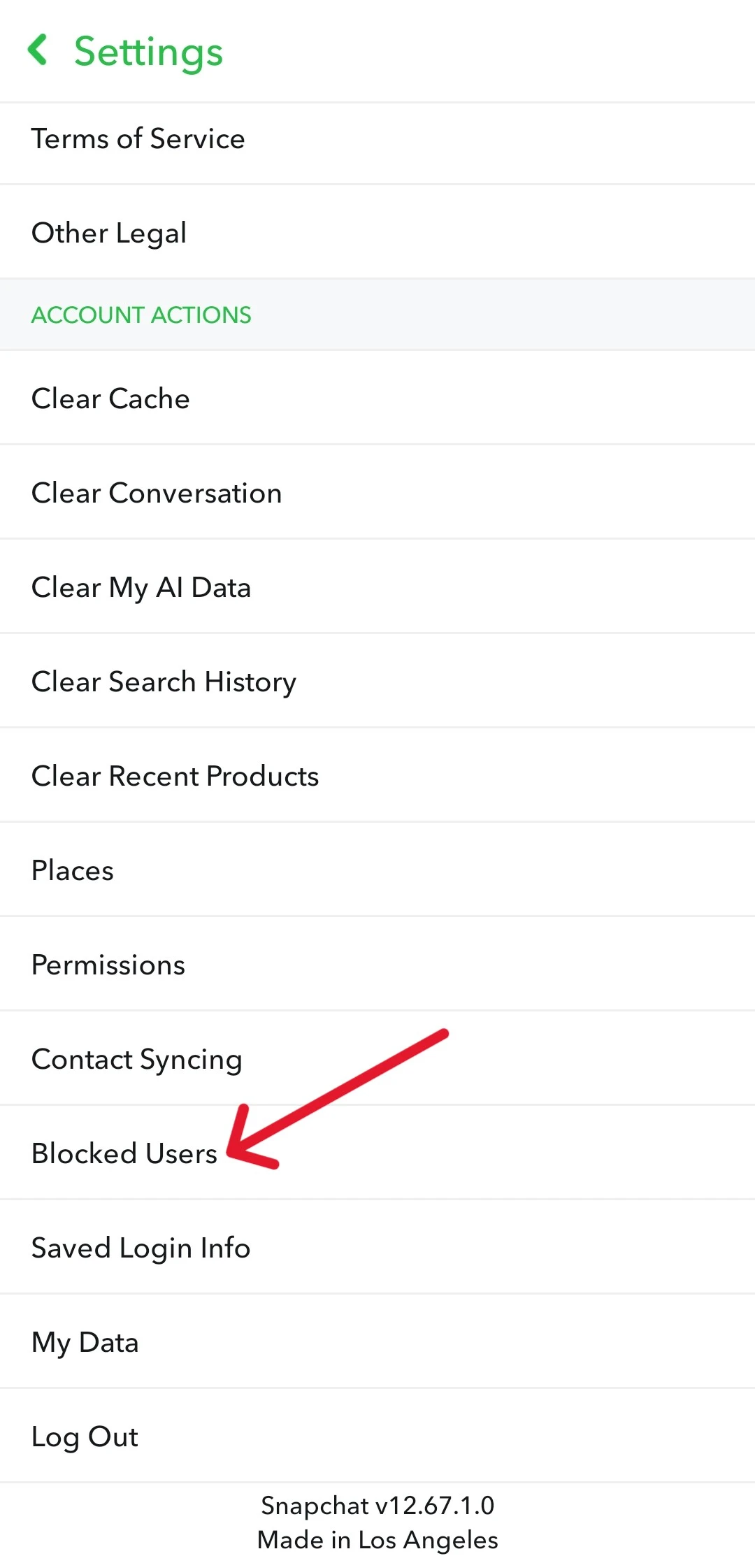 blocked users Snapchat