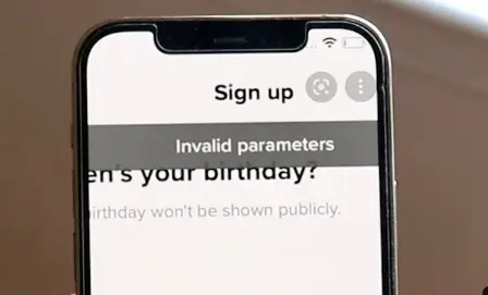 "Invalid Parameters" error on TikTok