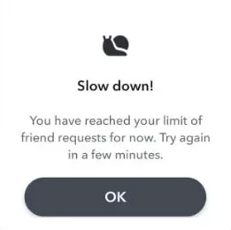 reached limit of friend requests
