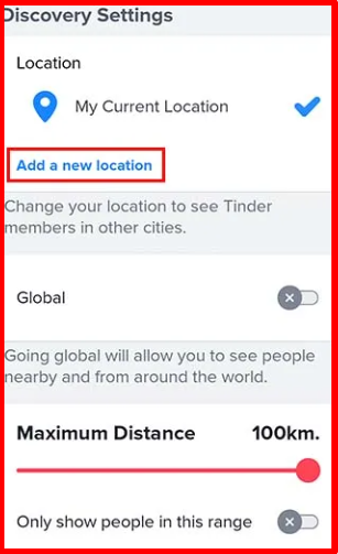 update Tinder location