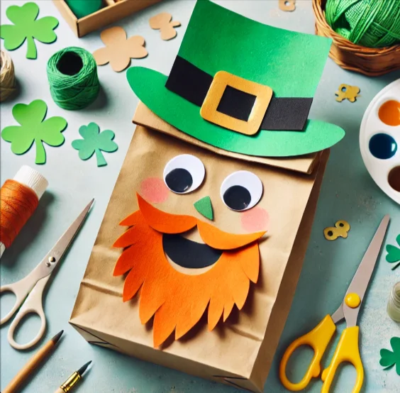 Leprechaun Paper Bag Puppets