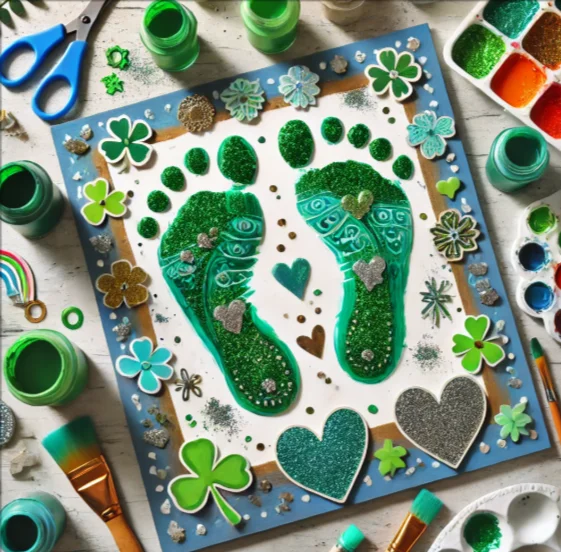 Leprechaun Footprint Art