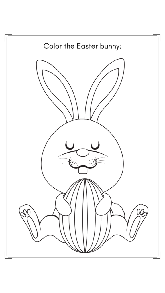 Color the Easter Bunny (Version 2)