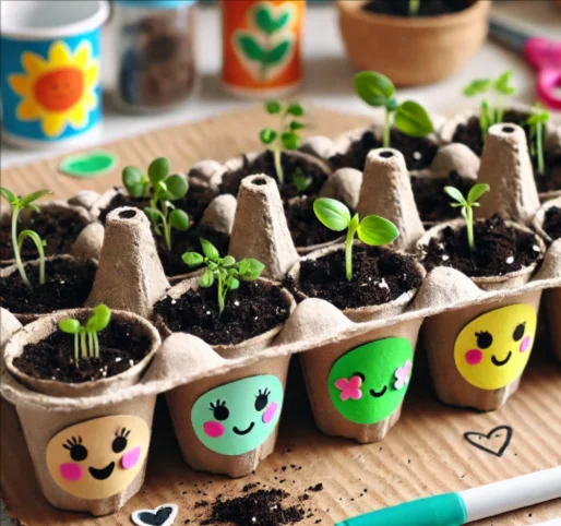 Egg Carton Seed Starters