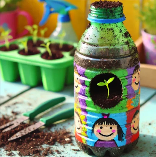 Recycled Bottle Planters