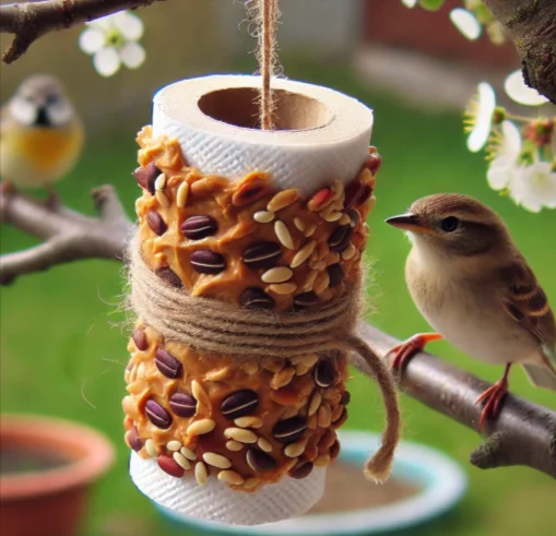 Toilet Paper Roll Bird Feeder