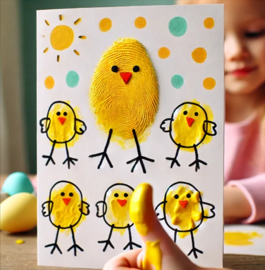 Thumbprint Chick Cards