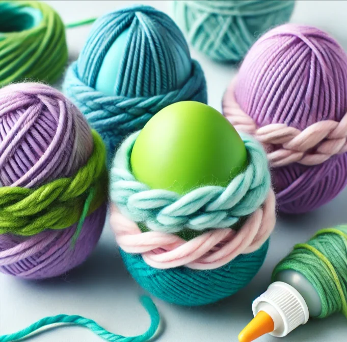 Yarn-Wrapped Eggs