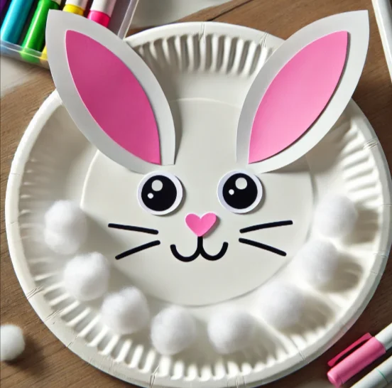 Paper Plate Easter Bunny