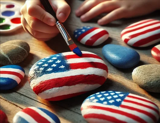 Painted Rock Flags