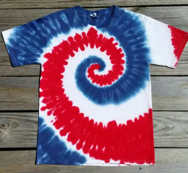 Red, White, and Blue Tie-Dye Shirt