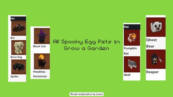All Spooky Egg Pets in Grow a Garden