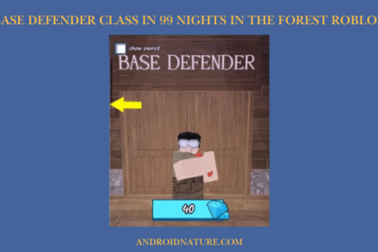 Base Defender Class in 99 nights in the forest Roblox