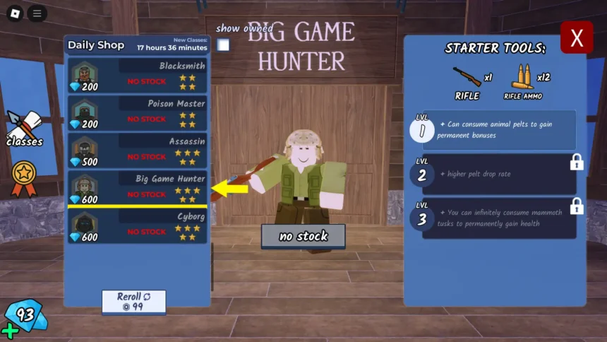 Big Game hunter 99 nights in the forest