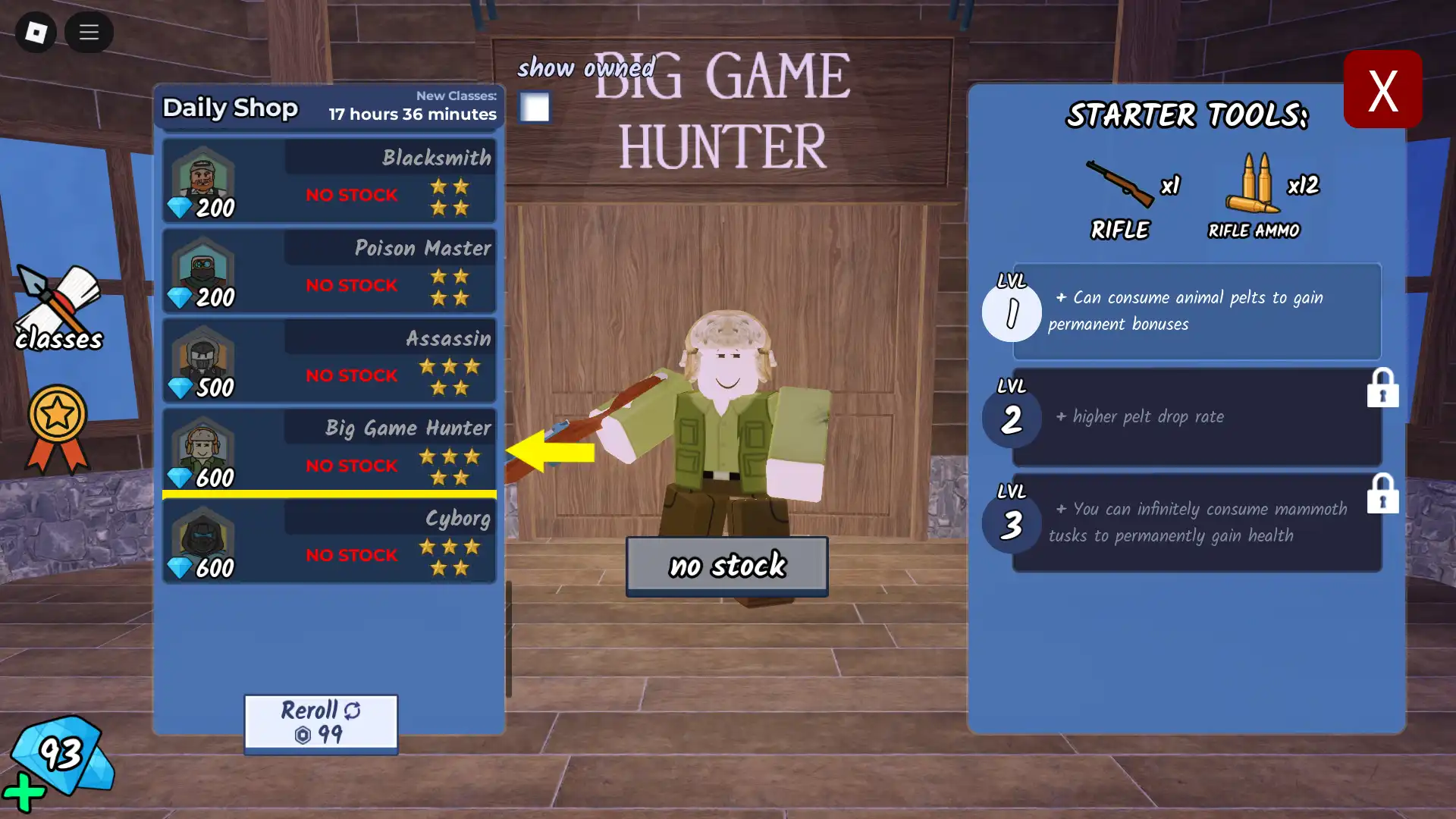 Big Game hunter 99 nights in the forest