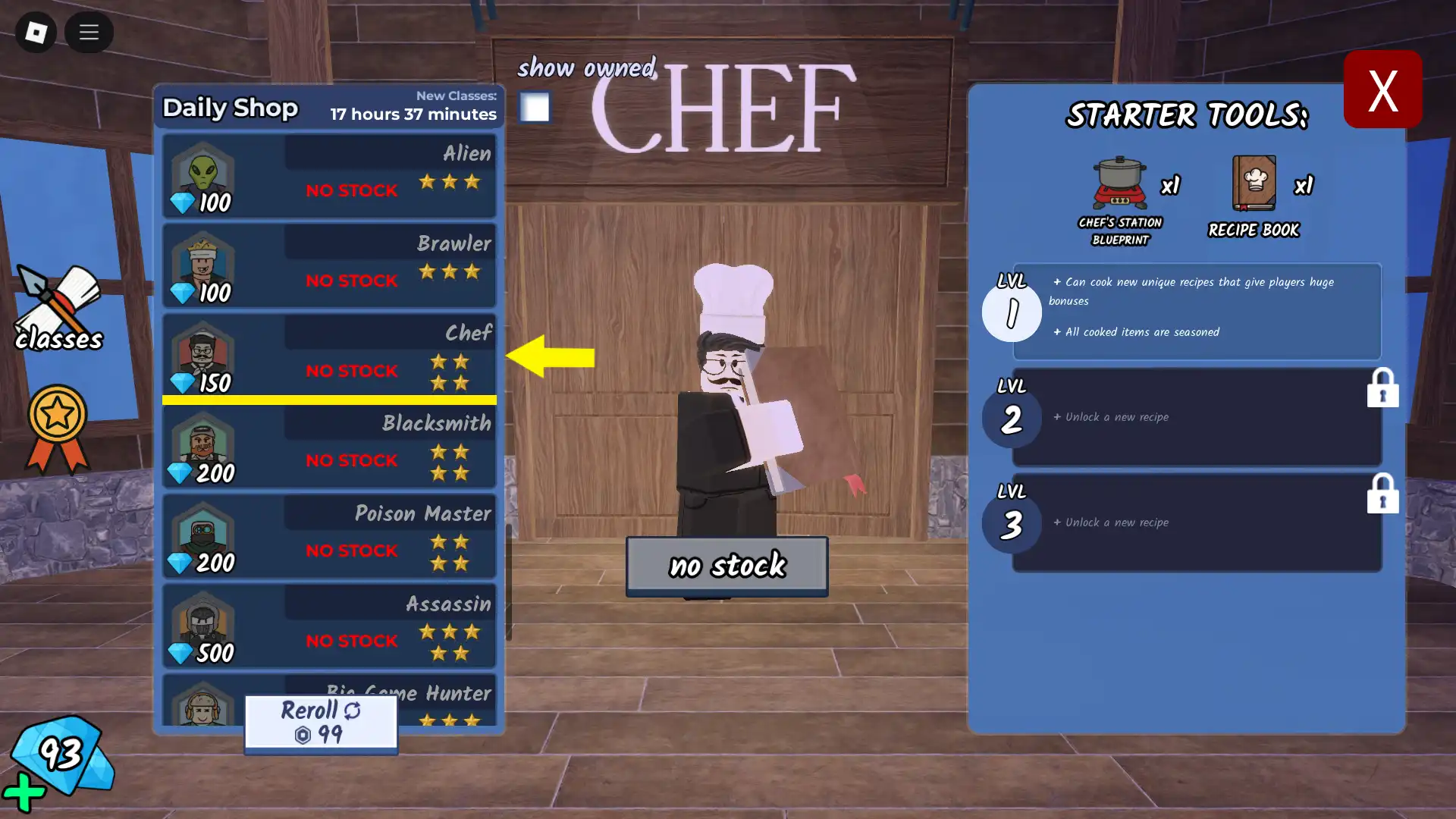 Chef Class in 99 Nights in the Forest