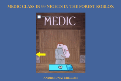 Medic Class in 99 nights in the forest Roblox