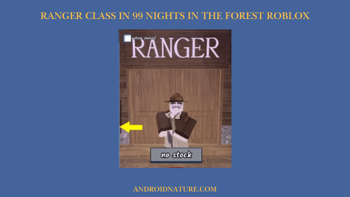 Ranger Class in 99 nights in the forest Roblox