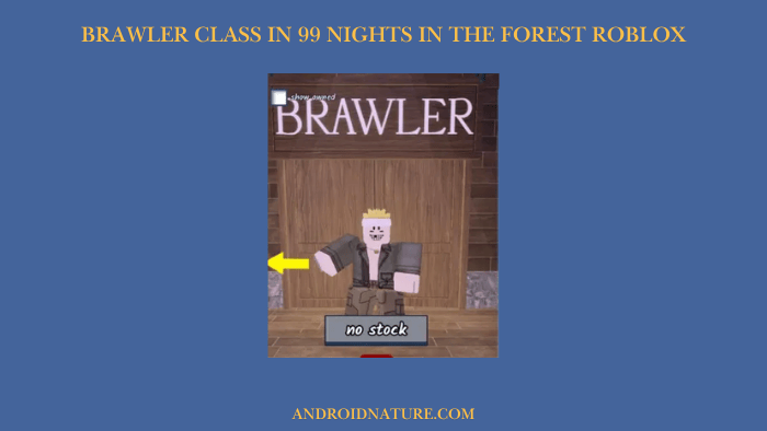 brawler Class in 99 nights in the forest Roblox