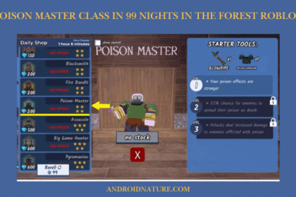 Poison Master Class in 99 Nights in the Forest