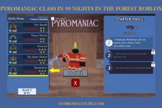 Pyromaniac Class in 99 Nights in the Forest
