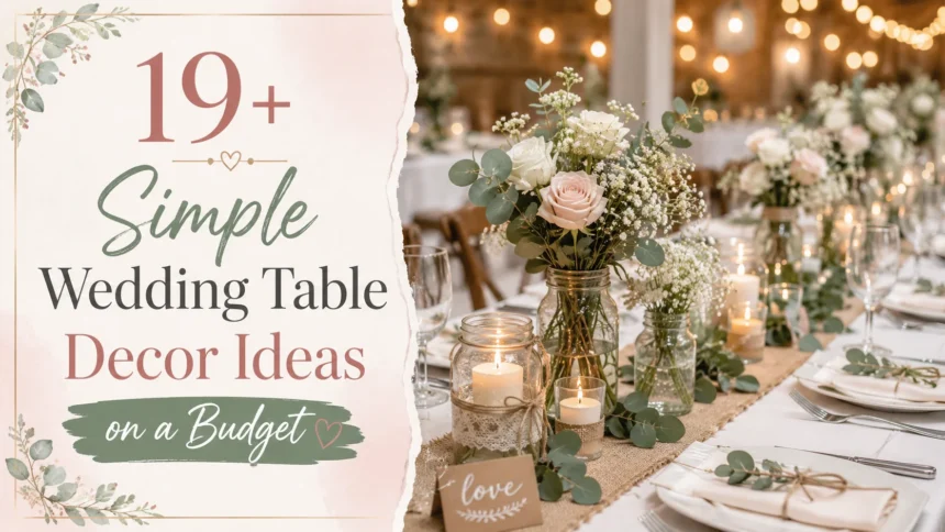 20+ Simple Wedding Table Decor Ideas on a Budget