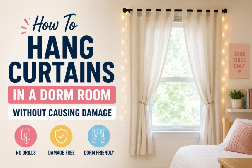 How To Hang Curtains In A Dorm Room Without Causing Damage