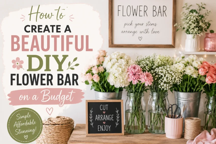 How to Create a Beautiful DIY Flower Bar on a Budget