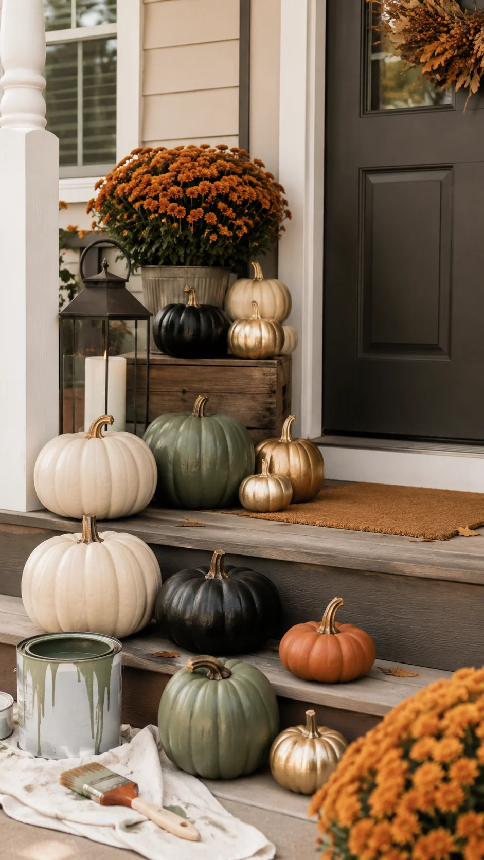 use old pumpkins for custom paint look