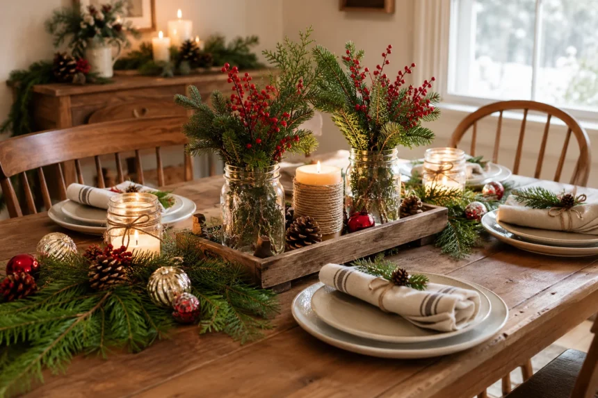 Cheap and Easy DIY Christmas Centerpieces and Table Decorations
