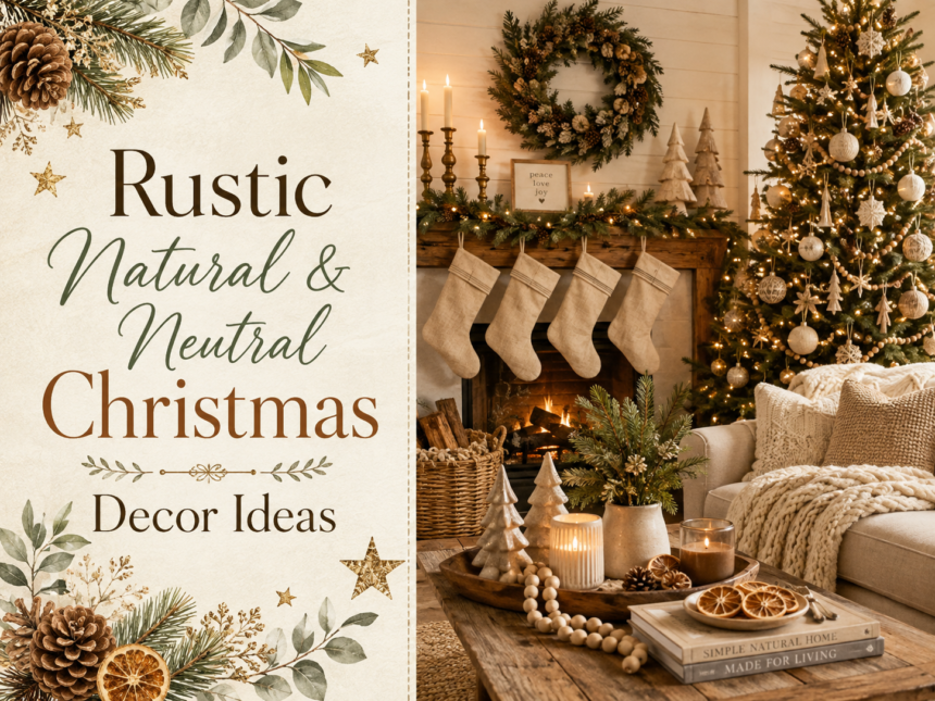 Rustic Natural & Neutral Christmas Decor Ideas