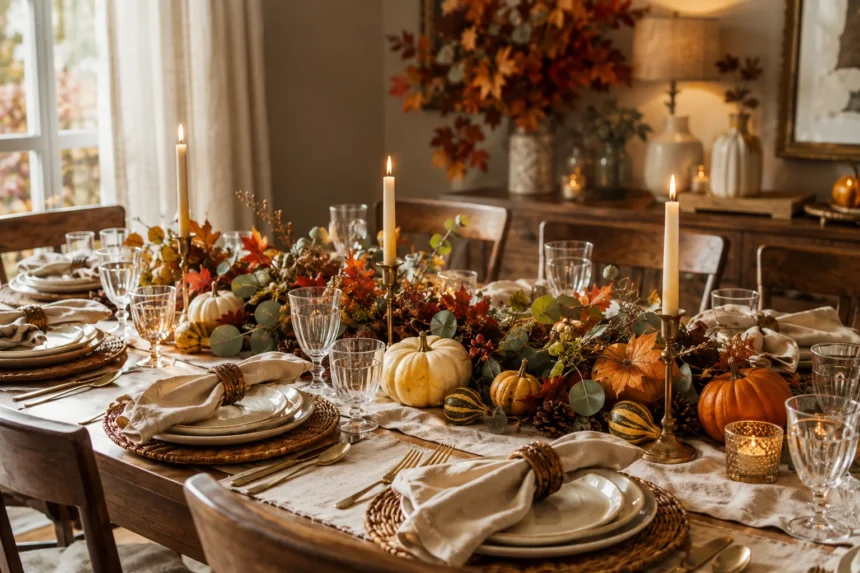 Thanksgiving Dinner Table Setting Ideas