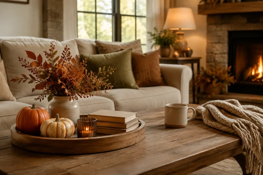 Cozy Fall Coffee Table Decor Ideas